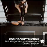 Gas One Charcoal Grill – 24-inch BBQ Charcoal Grill – Charcoal Smoker with Multiple Tier Heat Control – Outdoor Grill for Camping, Picnic, Patio, Backyard Barbecue, Outdoor Cooking Gas One