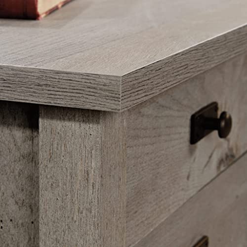 Sauder Cottage Road L-Desk, L: 65.12" x W: 58.66" x H: 29.76", Mystic Oak finish Sauder