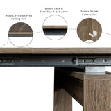 HOMBIX Extendable Console to Dining Table for 12, Transformer Dining Table, Folding Space Saving Dining Room Table Multipurpose Use, Grey HOMBIX