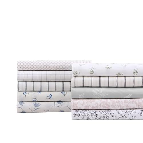 Stone Cottage - Queen Sheets, Cotton Percale Bedding Set, Crisp & Cool Ideal Bedding Set (Foliage, Queen) Stone Cottage