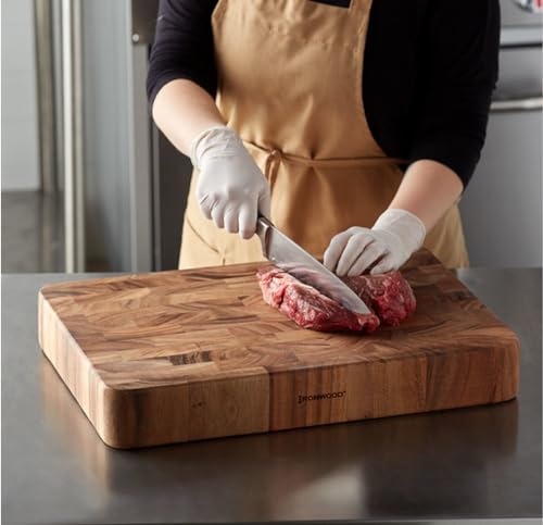 Ironwood Gourmet End Grain Union Stock Yard Professional Chopping Butcher Block, Brown, 14 x 20 x 2.75" Ironwood Gourmet