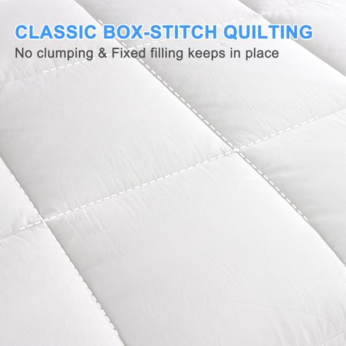 All Season Wool Comforter Duvet Insert Twin Size, Ultra-Soft Wool Filled Comforter, Medium Weight, Washable, Noiseless Cotton Shell(White) YMLIVE