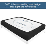 2 Pack Full Size Mattress Protector Waterproof Cover, Waterproof Bed Full Fitted Sheet Only, Machine Washable 14" Deep Pocket Mattress Covers for Double Bed, Black Magik & Kover