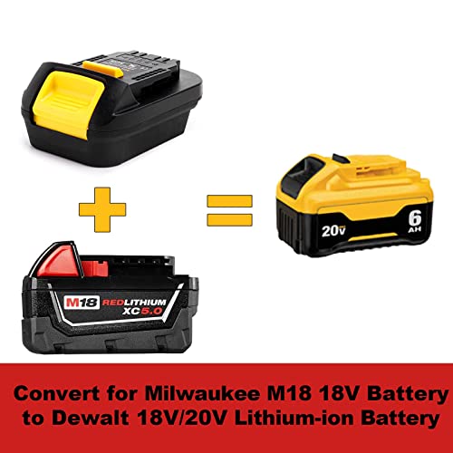 MIL18DL Adapter for Milwaukee to for Dewalt Battery, for Milwaukee M18 18V Lithium Battery Convert to for Dewalt 20V MAX XR Lithium Battery,Power for Dewalt 20V Cordless Tools DEWDYS