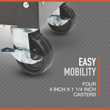 Ironton 28in. 2-Drawer Tool Cart - 30-1/2in.L x 14-1/2in.W x 33in.H, 350-Lb. Capacity Ironton