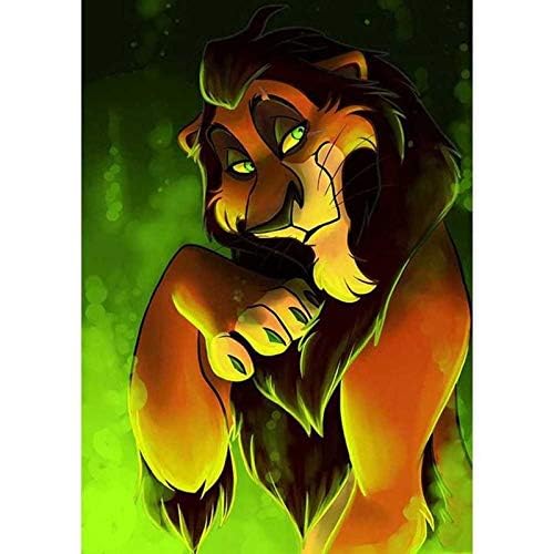 DIY 5D Diamond Art Kit, Lion King Taka Scar Full Diamond Embroidery Rhinestone Cross Stitch Arts Craft Supply for Home Wall Décor 11.8x15.7 inches Better Selection