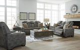 Signature Design by Ashley Next-Gen DuraPella Modern Faux Leather Power Recliner with Adjustable Headrest, Gray Signature Design by Ashley