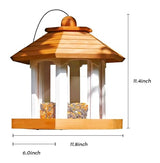Cedar Alpha Delux Large Gazebo Hanging Bird Feeder for Outside- Rust Proof- Lifetime Durability - Large Compacity - Sunflower Seeds - All Birds Available (6 Lbs Capacity DIY Kit) CEDAR ALPHA