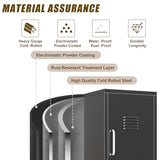 Black Metal Locker Cabinet, 35.4" H Home Office Storage Lockers, Vertical Steel Storage Cabinet with Locking Door and 2 Adjustable Shelves, Garage Tool File Cabinets for Home Office,Garage,Bathroom risuoge