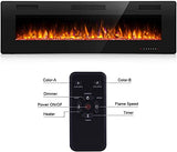 Antarctic Star 68 Inch Electric Fireplace in-Wall Recessed and Wall Mounted, Fireplace Heater and Linear Fireplace with Multicolor Flame, Timer, 750/1500W Control by Touch Panel & Remote… Antarctic Star