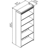 Bush Business Furniture Fairview 5-Shelf Adjustable Bookcase in Antique White Bush Business Furniture