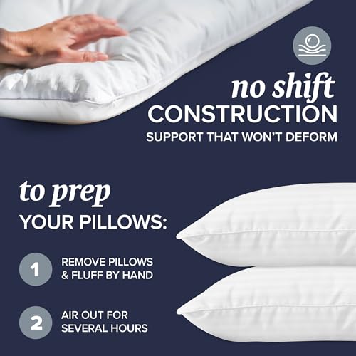 Beckham Hotel Collection Bed Pillows King Size Set of 2 - Down Alternative Pillow for Back, Stomach or Side Sleepers Beckham Hotel Collection