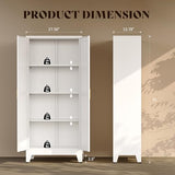 QPRVPTOW 61" H Metal Pantry Cabinet,White Storage Cabinet with Doors,Freestanding Kitchen Pantry Cabinet,Farmhouse Food Storage Cabinets,Tall and Large Pantry Cabinets for Dining Room, Living Room QPRVPTOW