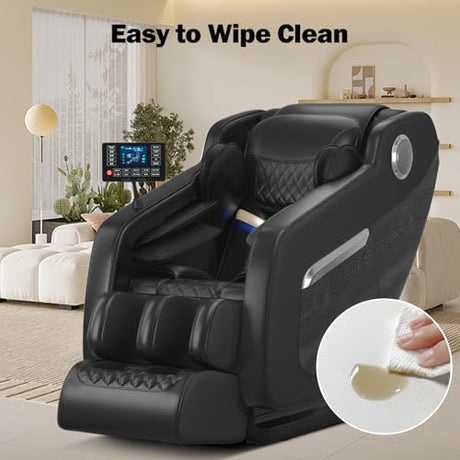 DOVRYTHEN Zero Gravity Full Body Massage Chair - 4.7" Extendable Footrest for Tall Users 5ft-6'3",Lumbar Heat & Foot Rollers, Relieve Back Pain for Sedentary Workers/Tall Users (Home Office) DOVRYTHEN