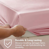 CozyLux Satin Fitted Sheet Twin Size, Pink Silky Satin Bed Fitted Sheet Only with Silky Microfiber, Deep Pocket, Single Bottom Sheet Sold Separately, Breathable, Smooth and Soft CozyLux