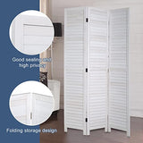 3 Panel Room Divider Privacy Screen 5.57 Ft Tall Privacy Wall Divider 66.9" x 15.7" Each Panel Folding Wood Screen for Home Office Bedroom Restaurant FDW