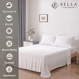 Bella Coterie Luxury Bamboo Viscose King Size Sheet Set | 100% Organically Grown | Ultra Soft | Cooling for Hot Sleepers | 18" Deep Pocket [White] BC BELLA COTERIE