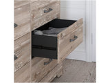 Bush Furniture Bedroom River Brook 6 Drawer Dresser, Barnwood Bush Business Furniture