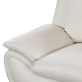 Faux Leather Sofa Couch Set, Living Room Sofa and Loveseat Set, Leather Couch and Loveseat Set for Living Room Office Home (2 Piece Leather Living Room Set, Cream White) Plithzy