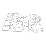 Square Jigsaw Puzzle Cutting Dies,Love Heart Jigsaw Puzzle Die Cuts Metal Embossing Stencils Template Mould for Card Scrapbooking and DIY Craft Album Paper Card Decor AHTOLS