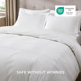 Bedsure Luxury Hotel Duvet Cover King Size, 100% White Cotton Rope Weave Bedding Set, Includes 1 Duvet Cover 104x90 Inches with Hidden Zipper & 2 Pillow Shams, Comforter Sold Separately Bedsure