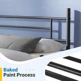 Avenco Metal Platform Bed Frame Full Size with Classical Headboard and Footboard, 14 Inch, Under Bed Storage, Strong Metal Slats Support, Mattress Foundation, No Box Spring Needed Avenco