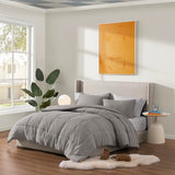 UGG Leonora Comforter Set with 2 Pillow Shams Lightweight Down Alternative Blanket Reversible Cozy Warm All Season Washable and Hypoallergenic Bedding Set, Full/Queen, Light Grey UGG