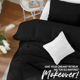 Utopia Bedding Duvet Cover Set with Pillowcases- 2 Pieces Bedding Duvet Cover with Zipper Closure - 1 Duvet Cover with 1 Pillow Sham - Soft Brushed Microfiber (Twin/Twin XL, Black) Utopia Bedding