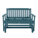 Highwood Lehigh Outdoor Glider Loveseat, 4 ft, Nantucket Blue highwood
