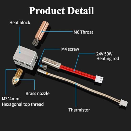 LANKEGU Hotend Heating Block Kit for Neptune 4, 3D Printer Accessories Hotend Heat Block Kit with 5PCS Silicone Socks and 5 PCS Nozzles Only for Elegoo Neptune 4, Neptune 4 Pro LANKEGU