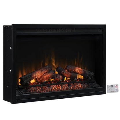 ClassicFlame 36" Traditional Built-in Electric Fireplace Insert, 120 volt