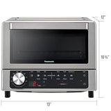 Panasonic FlashXpress Toaster Oven with Double Infrared Heating, 6 Auto Cook Options and Dial Temperature Control, 4-Slice Small Toaster Oven, 1300 Watts, PFAS-free - NB-G200P (Stainless Steel) Panasonic