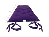 D&D Futon Furniture Queen Size Traditional Japanese Floor Rolling Mattresses, Cotton Batting/Foam/Polyester Batting, Shikifuton, Tatami, Mat 80 x 60 x 3 Thick, Purple D&D Futon Furniture