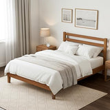 Sweetcrispy Solid Wood Bed Frame - Twin Size Mattress Foundation with Headboard, No Box Spring Needed with 1100LBS Sturdy Wooden Slats Support, Noise Free, Easy Assembly Sweetcrispy