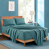 Manyshofu Extra Deep Pocket Twin Sheets Set - Hotel Luxury 1800 Thread Count Sheets & Pillowcases - Kids Bedding Set up to 24" Mattress - Teal Bed Sheets 18-24 Inch Deep Pockets - 3 Piece Manyshofu