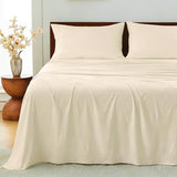 GOKOTTA 4-Pcs King Size Sheets Set, 10-16" Deep Pocket, Non-Slip Elastic Corner Straps, Washed & Brushed Microfiber Polyester - Hotel Luxury, Ultra Soft, Breathable, Wrinkle-Free, Anti-Rip - Beige GOKOTTA