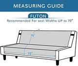 H.VERSAILTEX Futon Cover Reversible Sofa Slipcover Furniture Protector Water Resistant 2 Inch Wide Elastic Straps Sofa Bed Pets Kids Dog Cat Fit Sitting Width Up to 70"(Futon, Red/Tan) H.VERSAILTEX