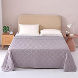 EVOLIVE Poly/Elastane Diamind Quilted All Season Light Weight Single Reversible Cooling Quilted Throw (Grey, Throw 50“x60”) EVOLIVE