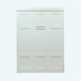 Pemberly Row Modern Engineered Wood Flexible Slat System Dual-Mounted 65-inch Queen Murphy Bed Sturdy in White Pemberly Row