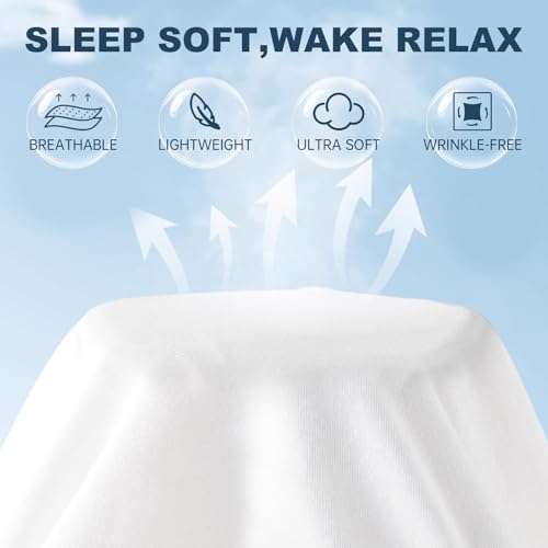 Lavisun Full Flat Sheet, 1 Pack White Full Bed Sheet Only - Brushed Microfiber Top Sheets for Hotel, Dorm, Ultra Soft & Breathable - Wrinkle-Free - Easy Care - Single Flat Sheet Lavisun