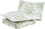 Laura Ashley - Queen Quilt Set, Soft & Reversible Cotton Floral Bedding with a Medium Weight Feel, 3 Piece Bed Set with Matching Pillowcases (Bedford Green/Off-White) Laura Ashley