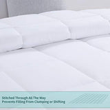 HOMBYS Oversized King Comforter 120x120, Lightweight Quilted Down Alternative Duvet Insert for All Season,White,8 Corner Tabs HOMBYS