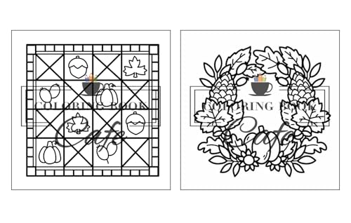 Cozy Autumn: Cute and Cozy Coloring Book for Adults & Teens Featuring Easy and Bold Autumn Designs (Bold and Easy Coloring Books) Majosta