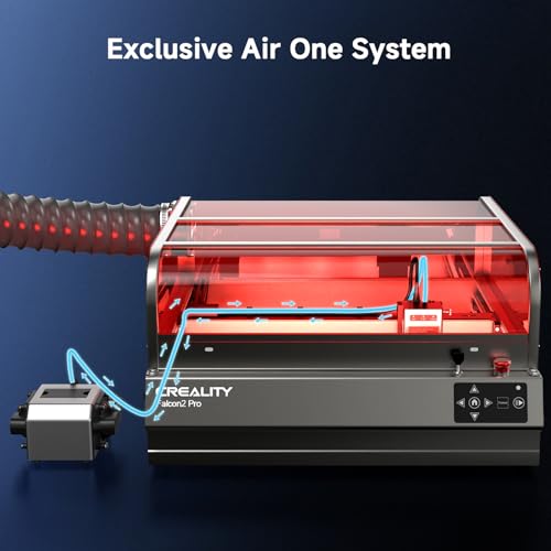 Creality Falcon2 Pro S 40W Laser Engraver, 600mm/s High Speed Laser Cutter with Air Assist, Dual Mode&Auto Focus Laser Module, Auto Fan, Camera Positioning,Safety Switch for Wood Metal Leather Creality