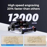 Rosewill Mini Laser Engraver, 3.5W Diode Laser Engraving & Cutting Machine, 12000mm/min High Speed, 0.04mm Compressed Spot,130x140mm Engraving Area Compatible with LightBurn & LaserGRBL Rosewill