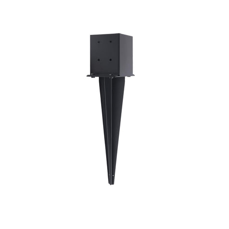 2 Pcs 4"x4" Fence Post Anchor Ground Spike,(Internal 3.6"x3.6"),Metal Post Stake Ground 22" with Black Powder-Coated,Fence Stakes Post Base for Deck,Fence,Porch,Railing,Mailbox CDFYJHFDQ