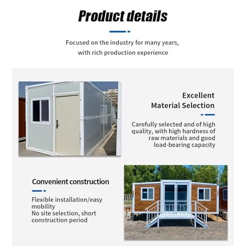 Prefab Container House Construction Sites and Dormitories Quick Assemble House Expandable Detachable Modular Home 20ft 30ft 40ft - WoodArtSupply