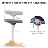 ERGO COLLECT Standing Desk Chair - Ergonomic Wobble Stool for Adults - Active Seating Stool Height Adjustable (22"-31.9") - Perfect for Home Office, Standing Desks, and Classrooms ERGO COLLECT