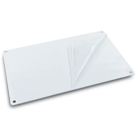Lesencen Sublimation Aluminum Blanks Metal Signs Pearled White 8X12X0.018 inch for Heat Transfer Printing DIY Photo Crafts with Screws for Mounting Pack of 10 (200 X 300 X 0.45mm) lesencen