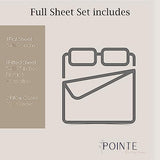 Pointehaven Bedding 4 Pieces Full 100% Cotton Percale Sheets - Printed Bed Sheet & Pillowcase Sets - Soft Cotton Bed Sheets Set - Fits Mattress 19 inches Deep Pocket (Full, Prima) Pointehaven